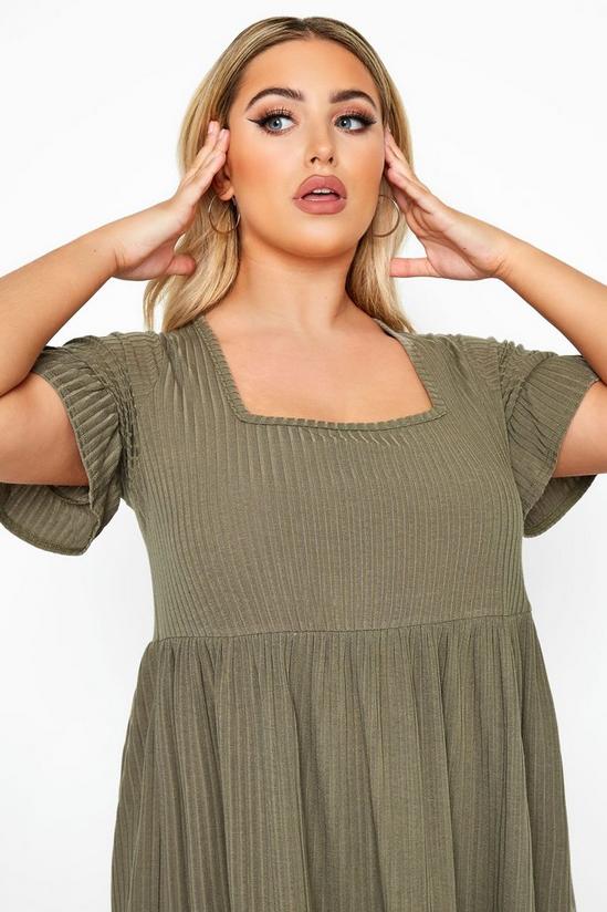 Yours Ribbed Square Neck Smock Top 5