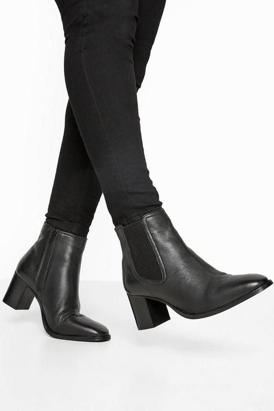 Yours Leather Heeled Chelsea Boots 2