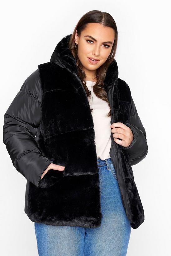 Yours Faux Fur Padded Coat 1