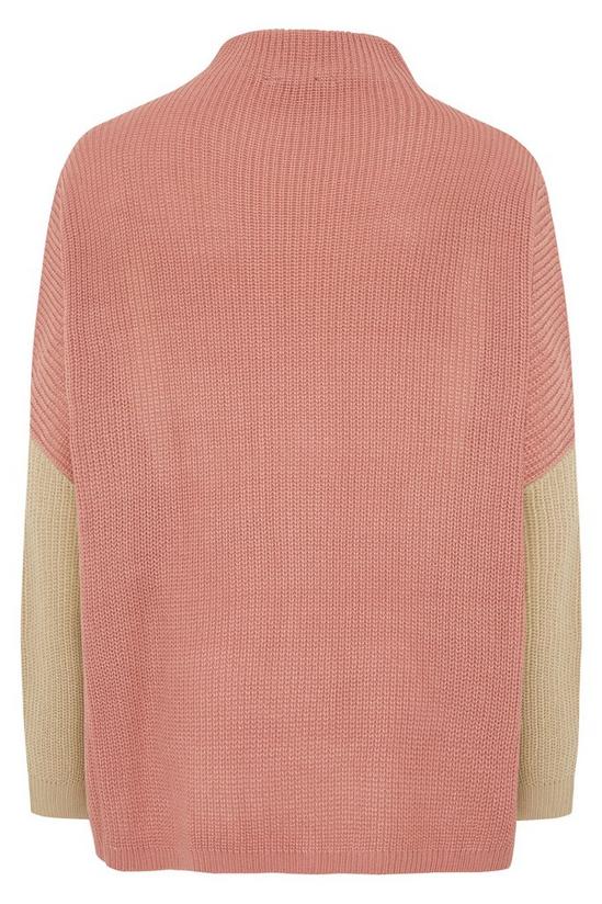 Yours Colour Block Oversized Knitted Jumper 3