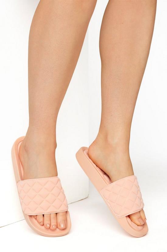 Yours Wide Fit Quilted Sliders 1