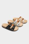 Yours Wide Fit Sparkle Footbed Sandals thumbnail 5