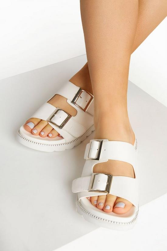 Yours Extra Wide Fit Stud Buckle Sandal 1