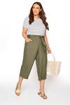 Yours Belted Cropped Trousers thumbnail 1