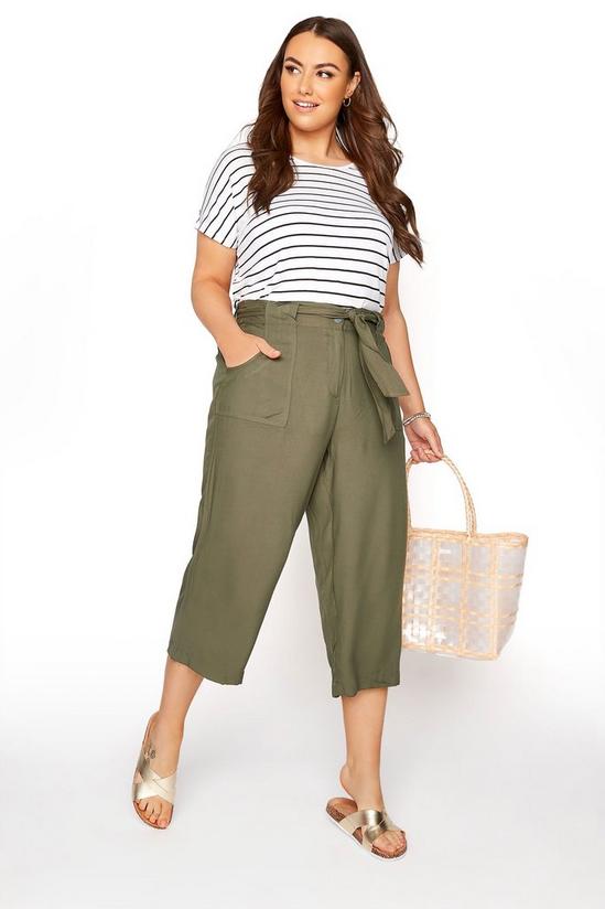 Yours Belted Cropped Trousers 1