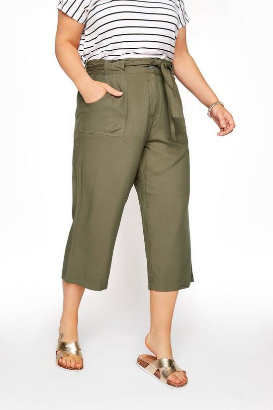 Yours Belted Cropped Trousers 4