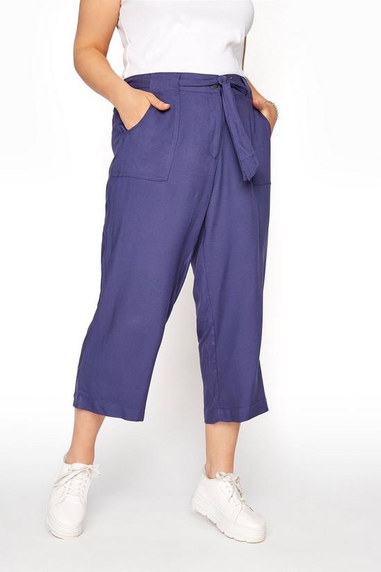 Yours Belted Cropped Trousers 4