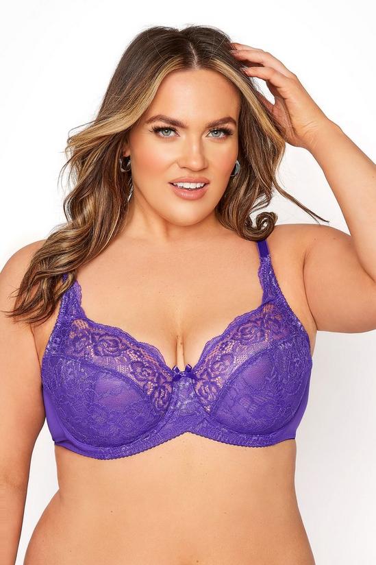 Yours Stretch Lace Non-Padded Underwired Bra 1