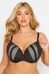 Yours Mesh Panelled Plunge Bra thumbnail 1