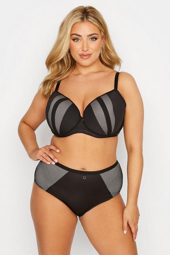 Yours Mesh Panelled Plunge Bra 4