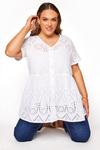 Yours Cotton Broderie Anglaise Peplum Top thumbnail 1