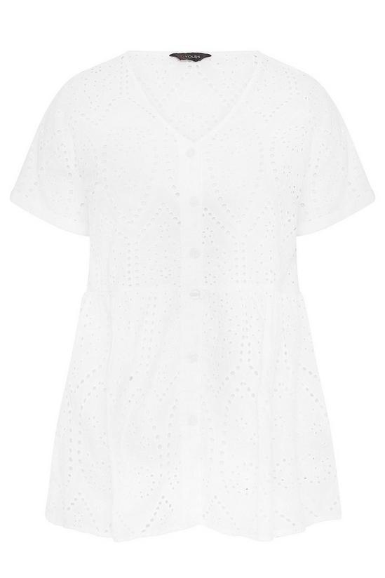 Yours Cotton Broderie Anglaise Peplum Top 2