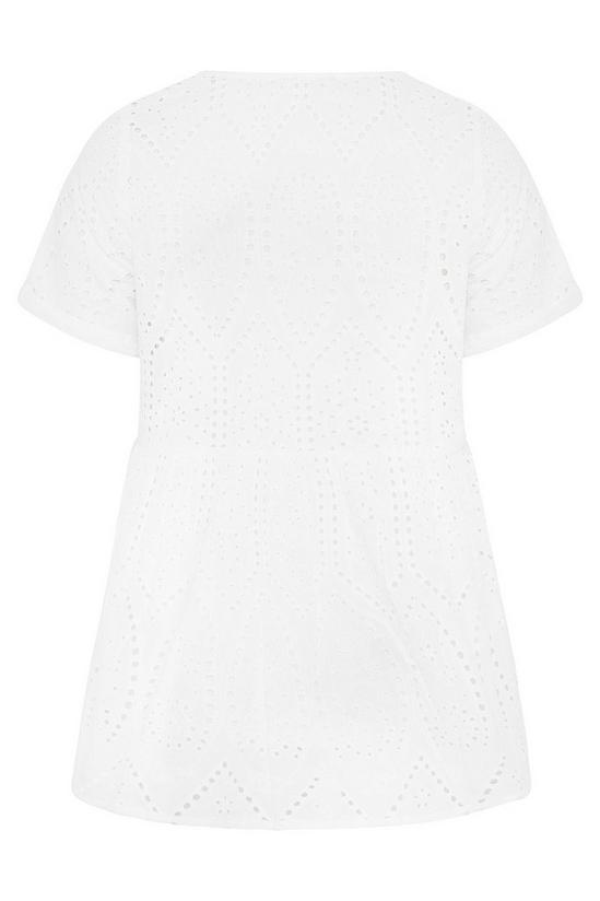 Yours Cotton Broderie Anglaise Peplum Top 3