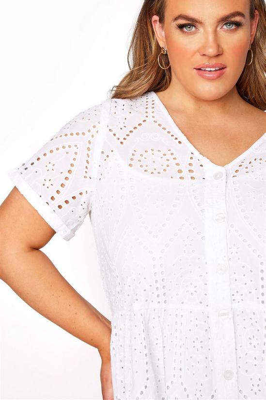 Yours Cotton Broderie Anglaise Peplum Top 5