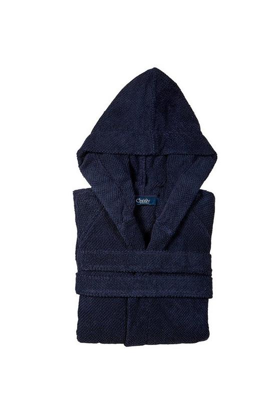 CHRISTY 'Brixton' 100% Cotton Textured Hooded Robe 4