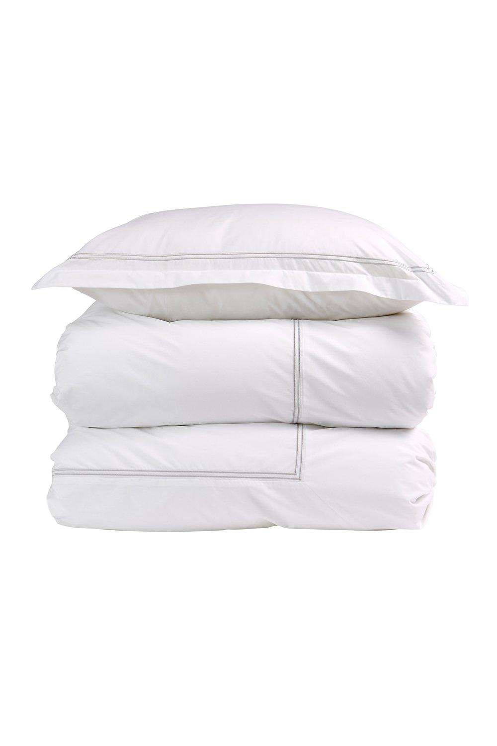 'Derwent' Luxury Cotton Percale Embroidered Duvet Cover Sets