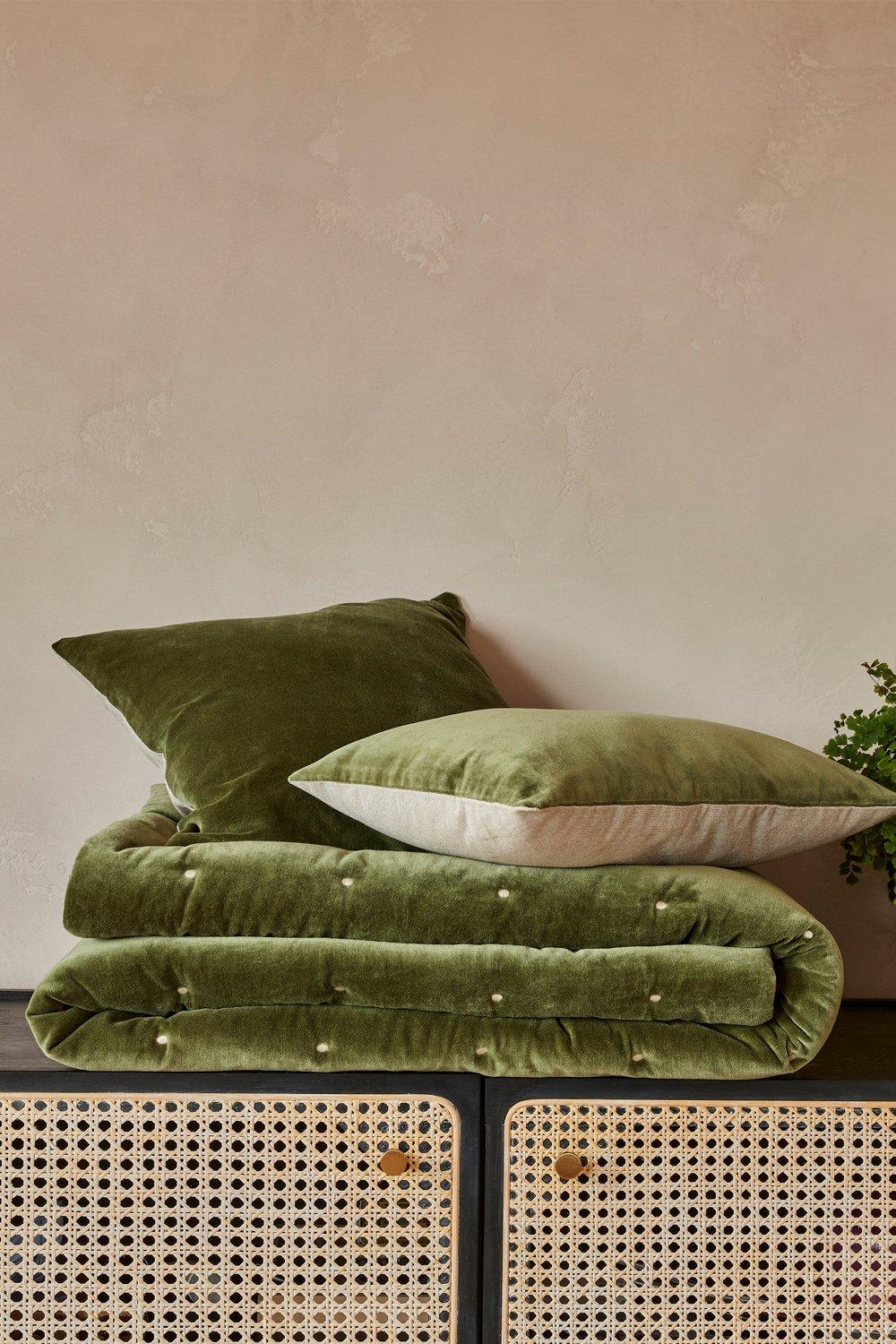 'Jaipur' Quilted Velvet Bedspread