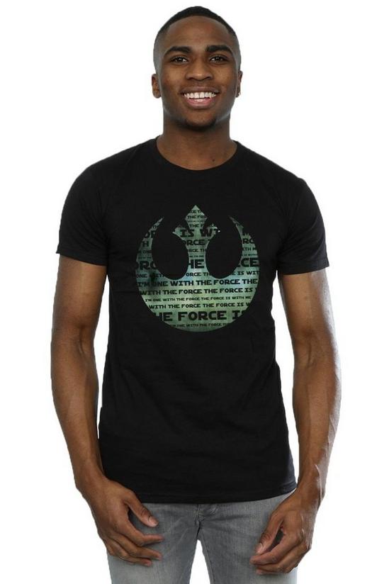 Star Wars Rogue One I´m One With The Force Alliance Emblem Green T-Shirt 1