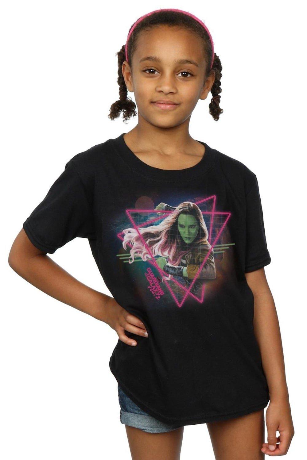 Guardians Of The Galaxy Neon Gamora Cotton T-Shirt