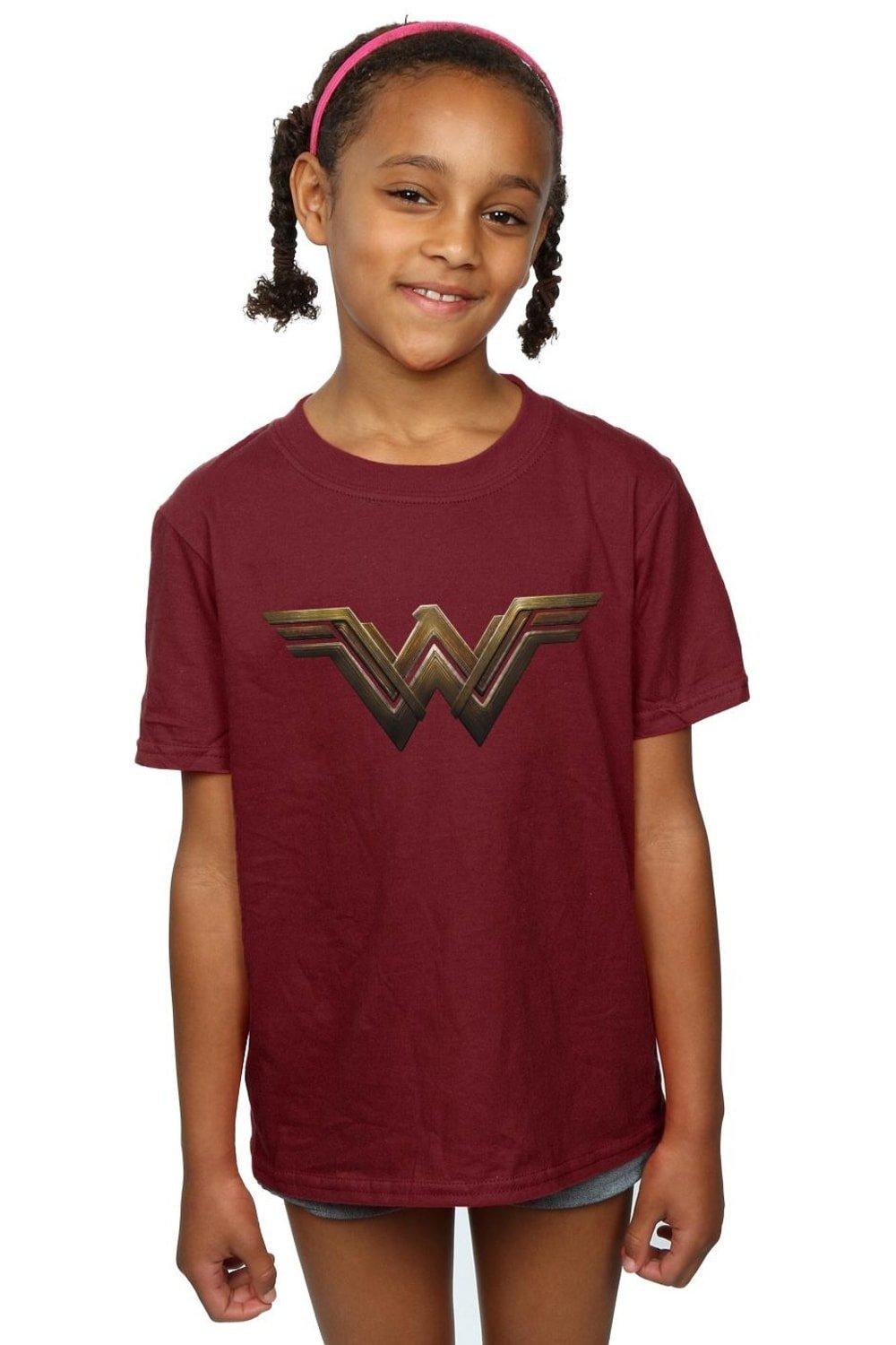 Wonder Woman Logo Cotton T-Shirt
