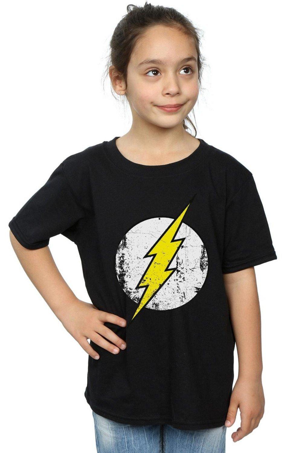 Flash Distressed Logo Cotton T-Shirt