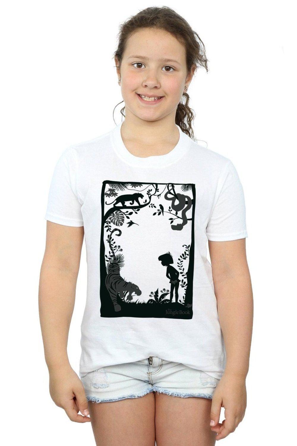 The Jungle Book Silhouette Poster Cotton T-Shirt
