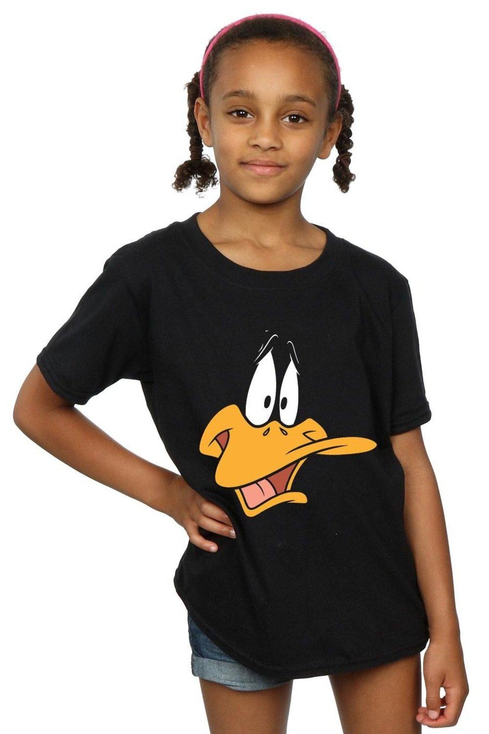 Daffy Duck Face Cotton T-Shirt