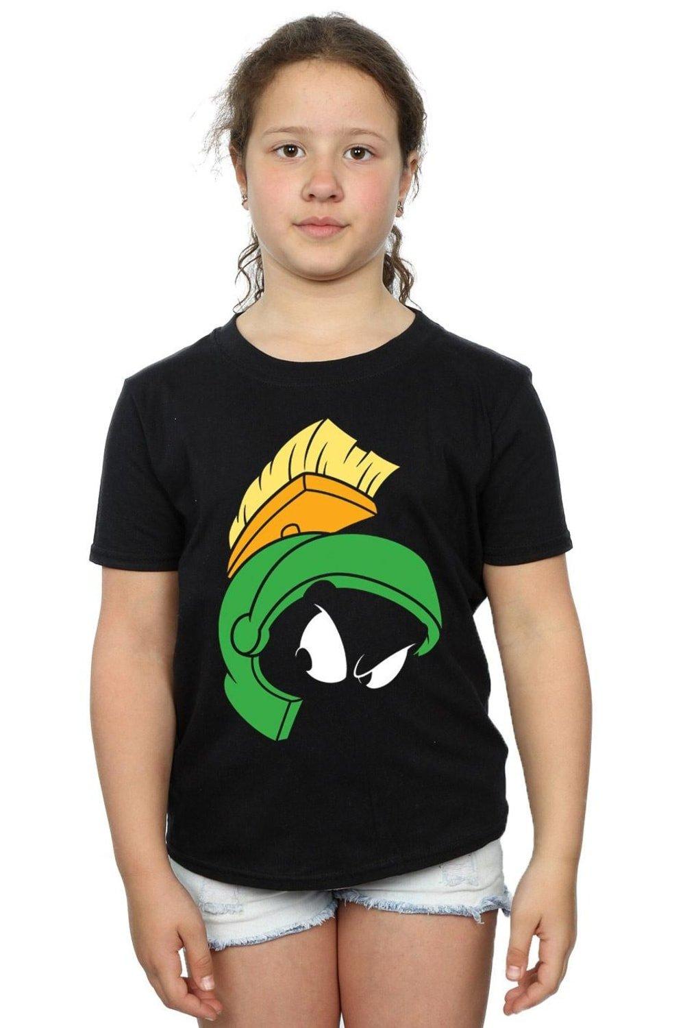 Marvin The Martian Face Cotton T-Shirt