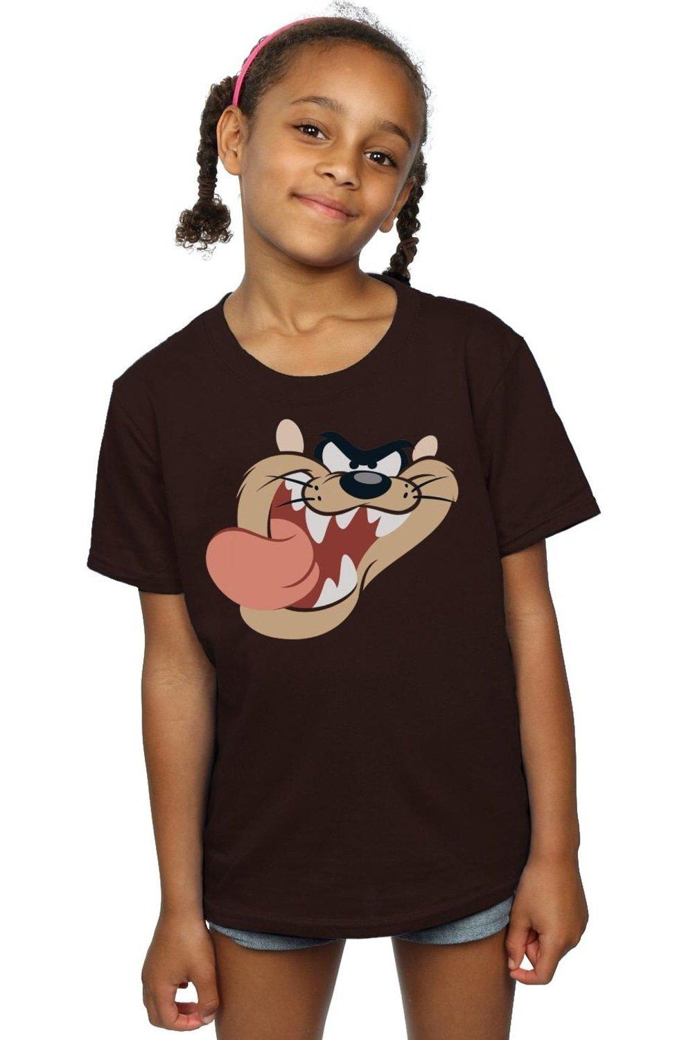 Tasmanian Devil Face Cotton T-Shirt