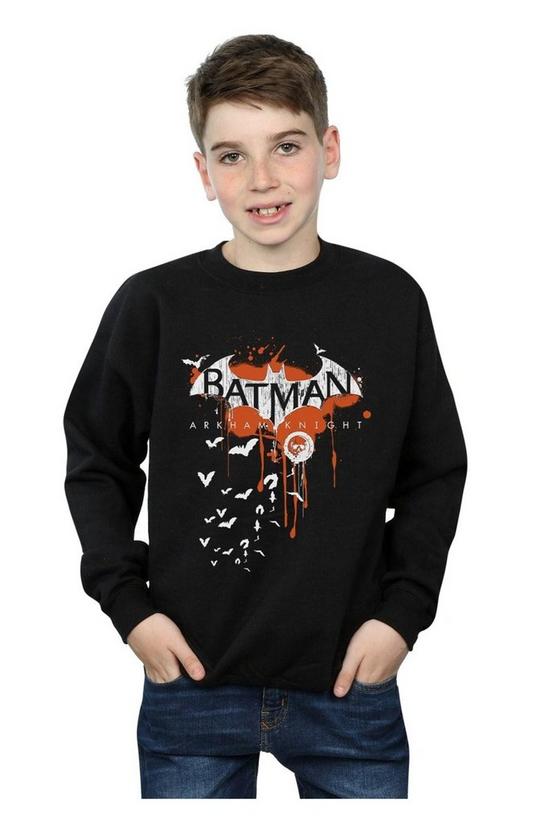 DC Comics Batman Arkham Knight Halloween Logo Art Sweatshirt 1