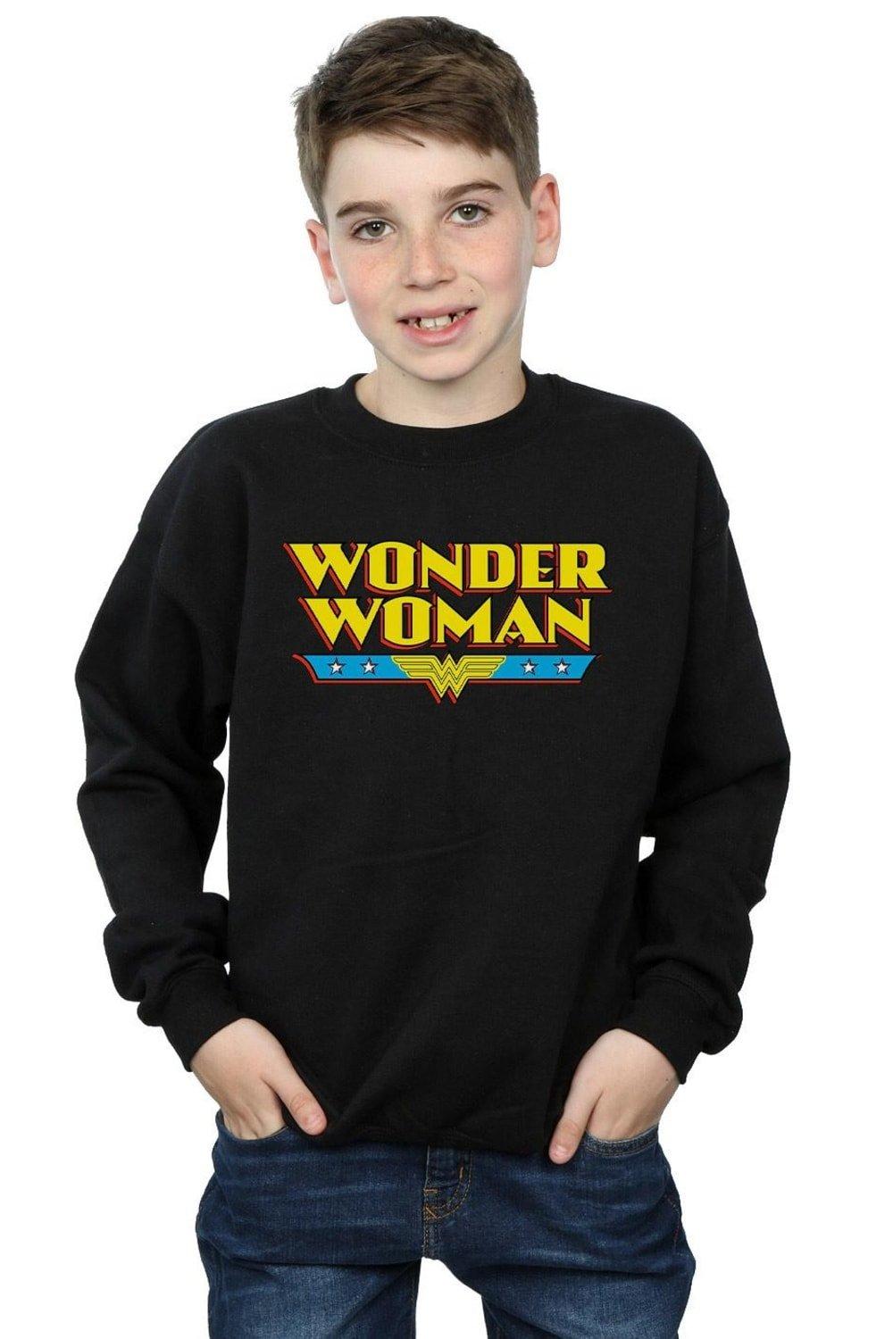 Wonder Woman Text Logo Sweatshirt