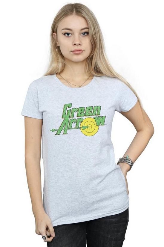 DC Comics Green Arrow Crackle Logo Cotton T-Shirt 1