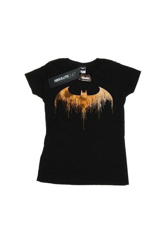 DC Comics Batman Arkham Knight Halloween Moon Logo Fill Cotton T-Shirt 2