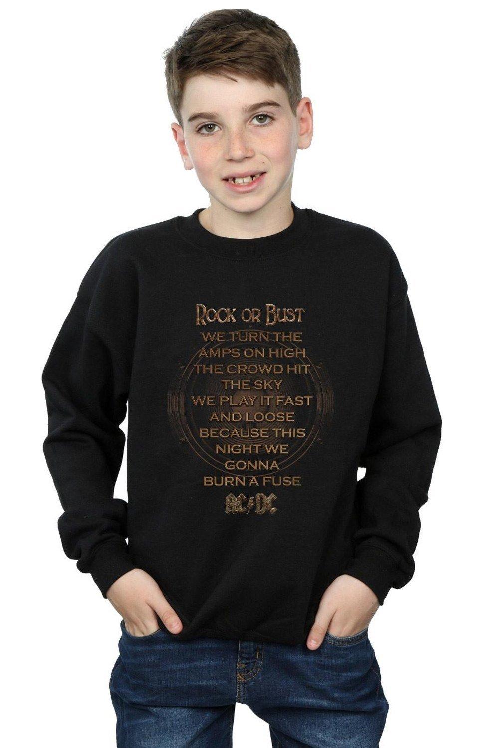Rock Or Bust Lyrics Sweatshirt