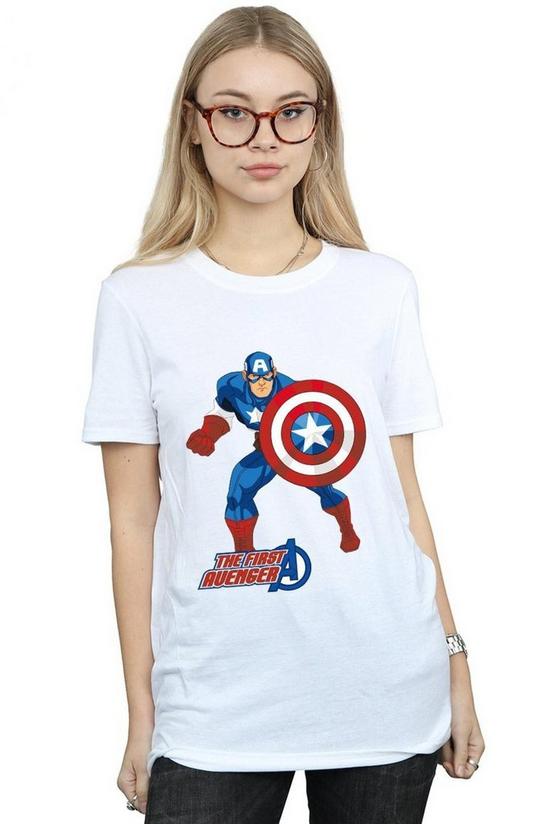 Marvel Captain America The First Avenger Cotton Boyfriend T-Shirt 1