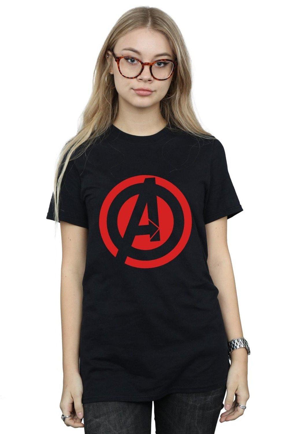 Avengers Assemble Solid A Logo Cotton Boyfriend T-Shirt