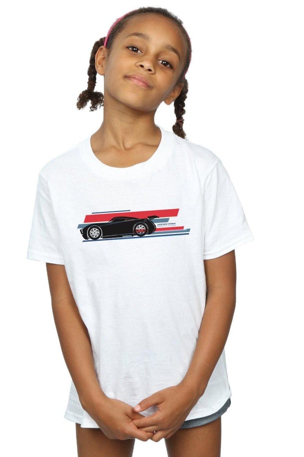 Cars Jackson Storm Stripes Cotton T-Shirt