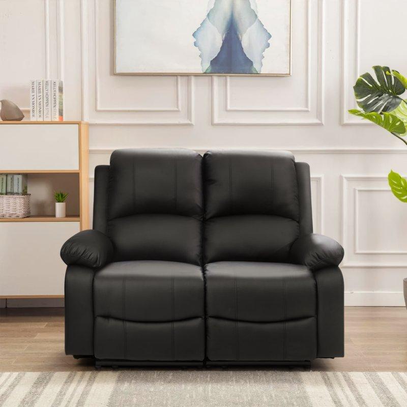 Bonded Leather Reclining 2 Seater Sofa