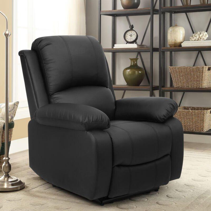 Bonded Leather Reclining Arm Chair