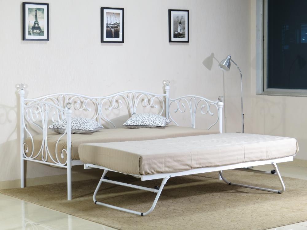 Metal Crystal Finial Day Bed