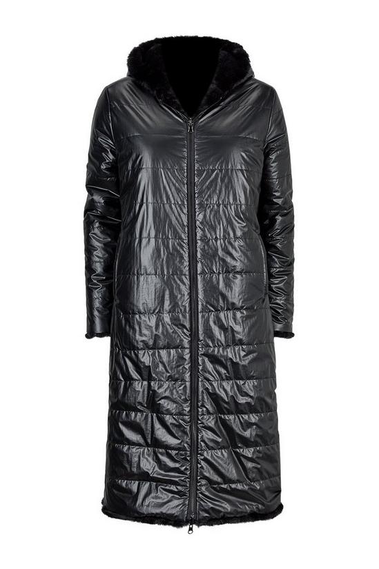 James Lakeland Reversible Long Faux Fur Coat 6