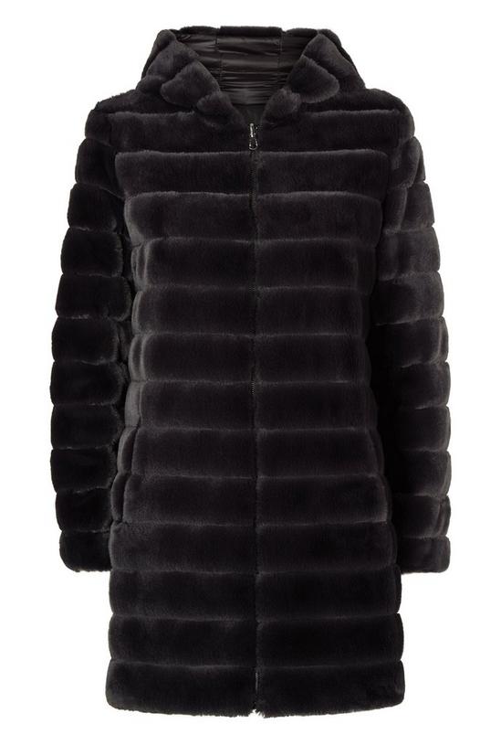 James Lakeland Reversible Hooded Faux Fur Coat 4
