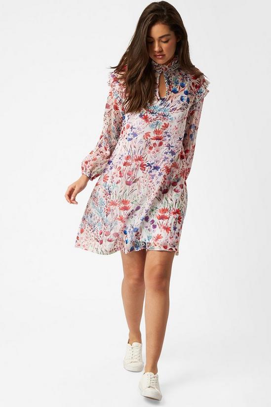 James Lakeland Ruffle Long Sleeve Floral Mini Dress 1