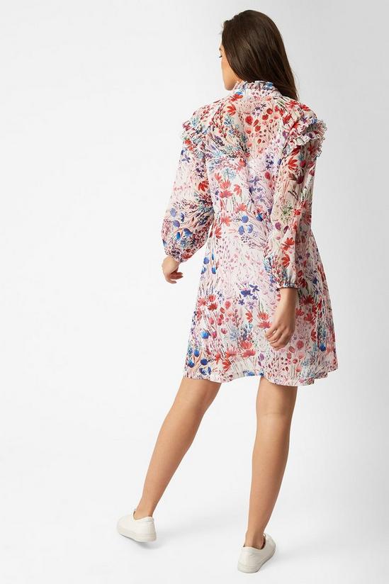 James Lakeland Ruffle Long Sleeve Floral Mini Dress 2