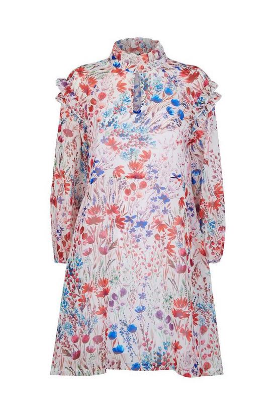 James Lakeland Ruffle Long Sleeve Floral Mini Dress 4