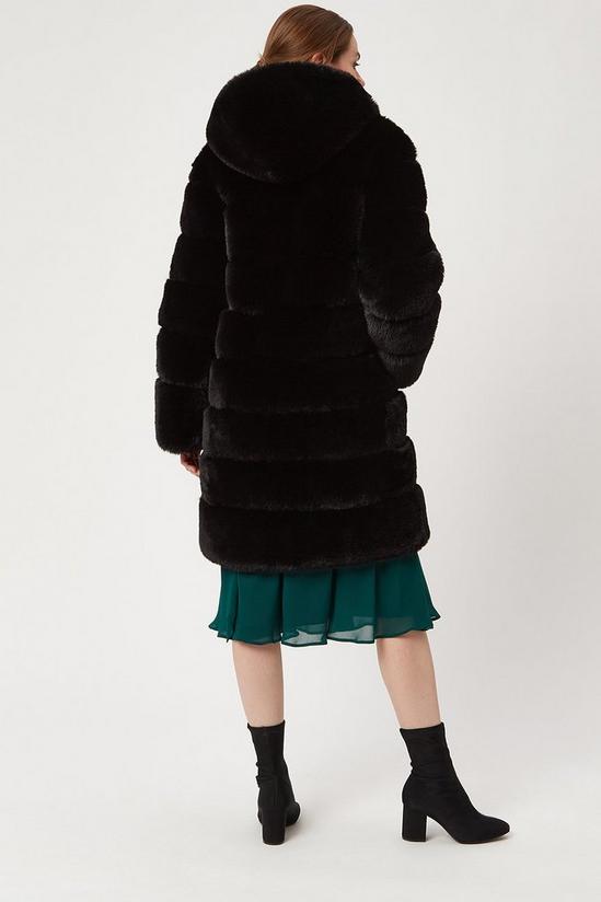 James Lakeland Luxury Ribbed Faux Fur Coat 3