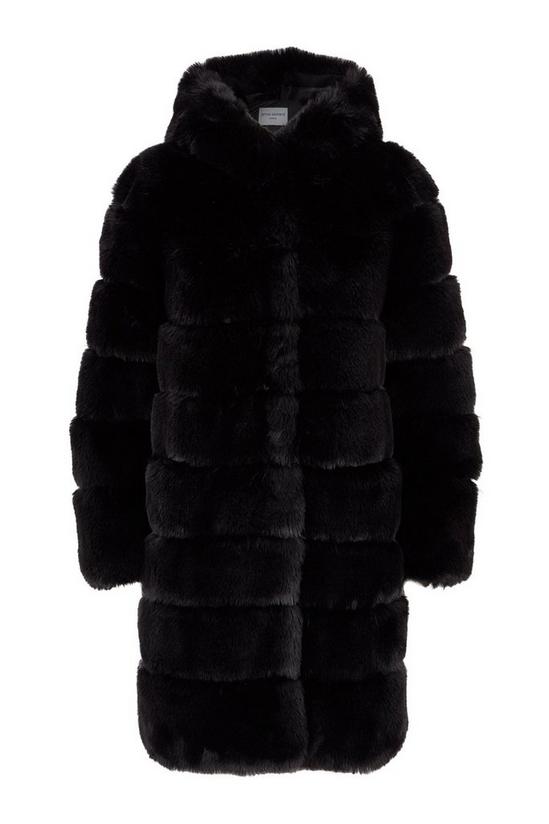 James Lakeland Luxury Ribbed Faux Fur Coat 4
