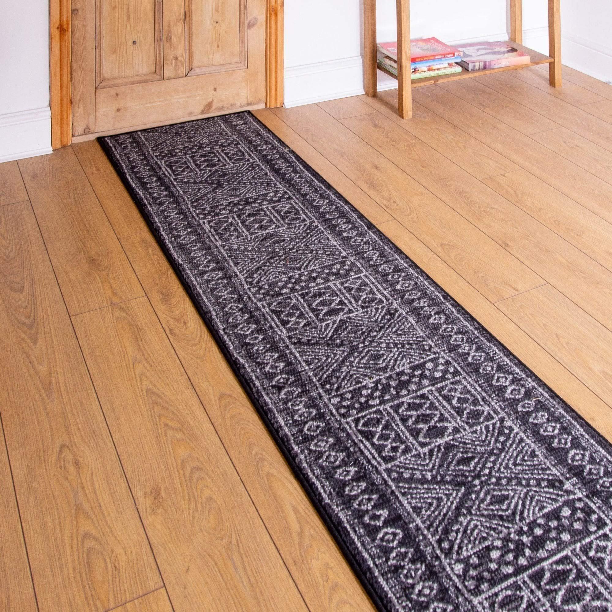 Black Afrikans Long Hallway Carpet Runner