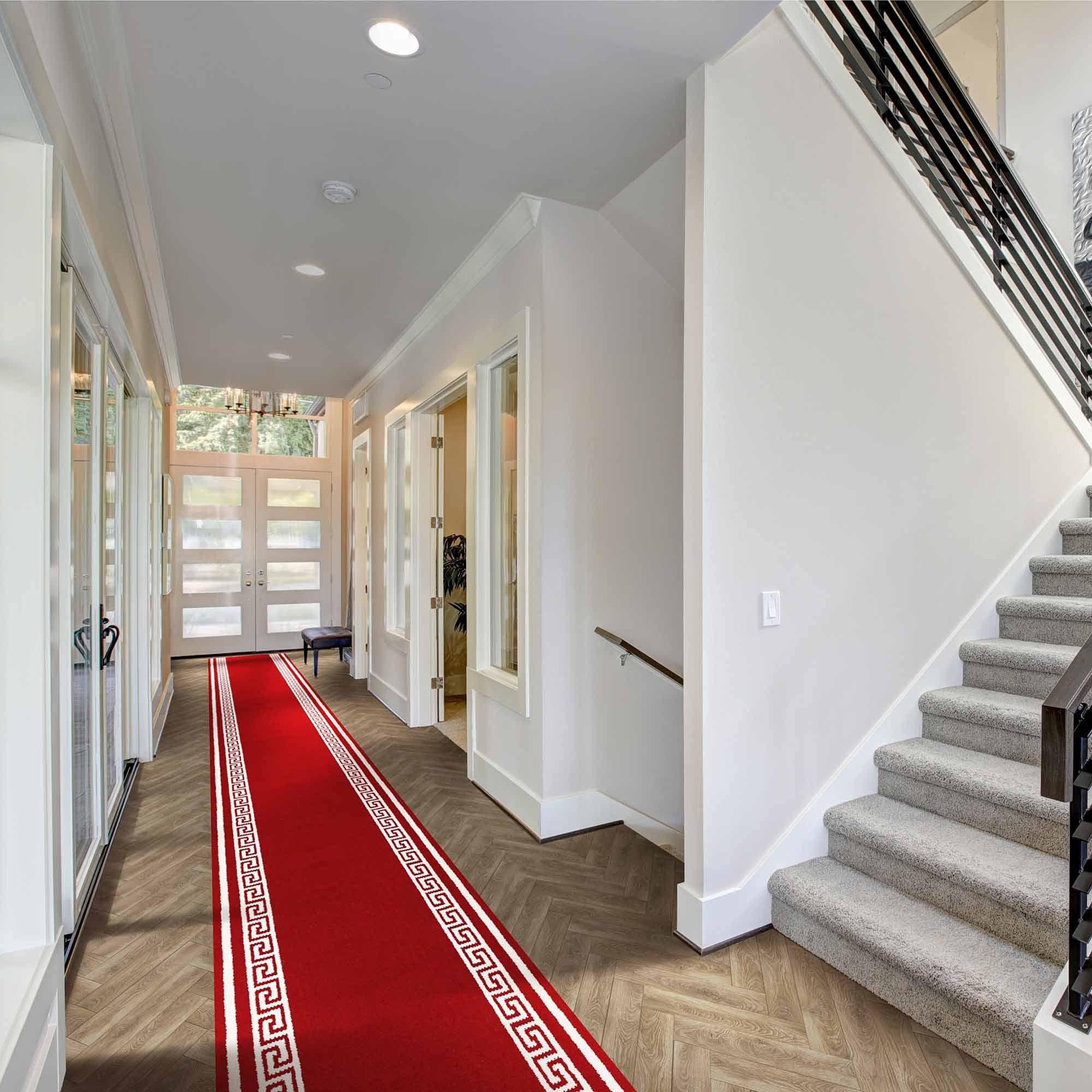 Red Key Long Hallway Carpet Runner