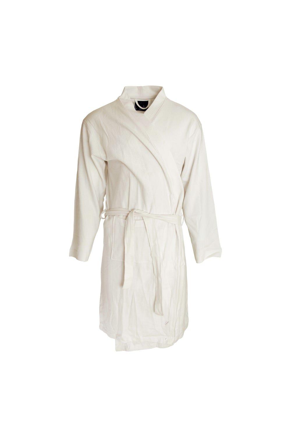 Waffle Texture Cotton Dressing Gown Robe